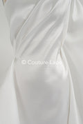 Off-White Structured Mikado Fabric in Ivory – Perfect for Princess Wedding Dresses &amp; Decoration //R-063