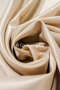 Light beige/sand-colored satin, silky satin for noble princess dresses, evening gowns and decoration // R-068