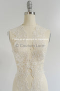 Pearl lace trim off-white/ bridal lace trim/ lace trim with pearls// T21-122 