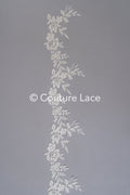 Brautspitze Borte mit Pailletten/ Spitzenborte off-white/ Braut Spitzenborte/ Spitzenborte für Brautkleid// T24-018