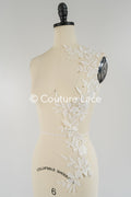 Brautspitze Borte mit Pailletten/ Spitzenborte off-white/ Braut Spitzenborte/ Spitzenborte für Brautkleid// T24-018