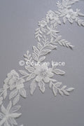 Brautspitze Borte weiß/ Boho Spitzenborte off-white/ Braut Spitzenborte/ Spitzenborte für Brautkleid// T24-021