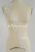 Brautspitze Borte weiß/ Boho Spitzenborte off-white/ Braut Spitzenborte/ Spitzenborte für Brautkleid// T24-021