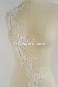 Brautspitze Borte weiß/ Boho Spitzenborte off-white/ Braut Spitzenborte/ Spitzenborte für Brautkleid// T24-021