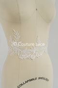 Brautspitze Borte weiß/ Boho Spitzenborte off-white/ Braut Spitzenborte/ Spitzenborte für Brautkleid// T24-021