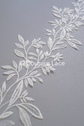 Brautspitze Borte mit Pailletten/ Spitzenborte off-white/ Braut Spitzenborte/ Spitzenborte für Brautkleid// T24-022