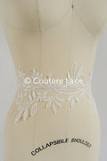 Brautspitze Borte mit Pailletten/ Spitzenborte off-white/ Braut Spitzenborte/ Spitzenborte für Brautkleid// T24-022