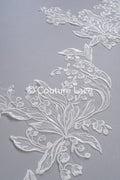 Brautspitze Borte/ Spitzenborte off-white/ florale Braut Spitzenborte/ Spitzenborte für Brautkleid// T24-024