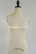 Brautspitze Borte/ Spitzenborte off-white/ florale Braut Spitzenborte/ Spitzenborte für Brautkleid// T24-024