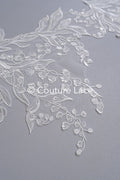 Brautspitze Borte/ Spitzenborte off-white/ florale Braut Spitzenborte/ Spitzenborte für Brautkleid// T24-026