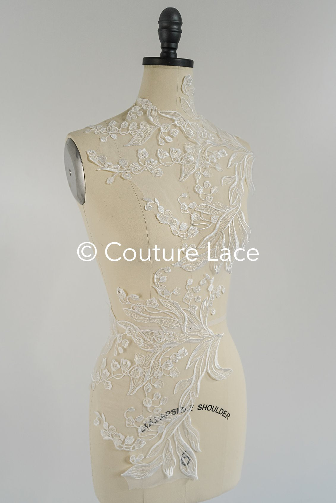 Brautspitze Borte/ Spitzenborte off-white/ florale Braut Spitzenborte/ Spitzenborte für Brautkleid// T24-026