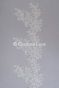 Brautspitze Borte/ Spitzenborte off-white/ florale Braut Spitzenborte/ Spitzenborte für Brautkleid// T24-027