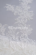 Brautspitze Borte/ Spitzenborte off-white/ florale Braut Spitzenborte/ Spitzenborte für Brautkleid// T24-027
