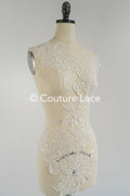 Brautspitze Borte/ Spitzenborte off-white/ florale Braut Spitzenborte/ Spitzenborte für Brautkleid// T24-027