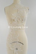 Brautspitze Borte/ Spitzenborte off-white/ florale Braut Spitzenborte/ Spitzenborte für Brautkleid// T24-027