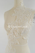 Brautspitze Borte/ Spitzenborte off-white/ florale Braut Spitzenborte/ Spitzenborte für Brautkleid// T24-027