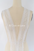 3yds Boho Lace Trim Crocheted Off-White/ Bridal Lace Trim/ Crochet Lace Trim/ Veil Lace// T24-077