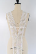 3yds Boho Lace Trim Crocheted Off-White/ Bridal Lace Trim/ Crochet Lace Trim/ Veil Lace// T24-077