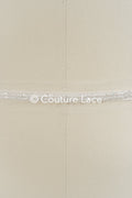 Brautspitze Borte mit Perlen/ Spitzenborte off-white transparent/ Braut Borte/ Spitzenborte für Brautkleid// T24-230