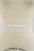 Brautspitze Borte/ Spitzenborte off-white/ Boho Braut Borte/ Spitzenborte für Brautkleid// T24-231