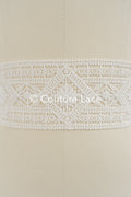 Brautspitze Borte/ Spitzenborte off-white/ Boho Braut Borte/ Spitzenborte für Brautkleid// T24-231
