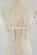 Brautspitze Borte/ Spitzenborte off-white/ Boho Braut Borte/ Spitzenborte für Brautkleid// T24-231