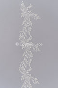 Bridal lace trim/ floral lace trim for wedding dresses // T25-232