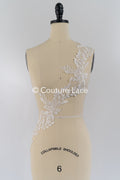 Bridal lace trim/ floral lace trim for wedding dresses // T25-232