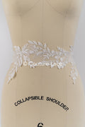 Bridal lace trim/ floral lace trim for wedding dresses // T25-232