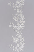 Fine bridal lace trim with floral pattern/ floral lace edge for wedding dresses // T25-236