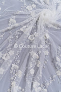 Perlen-Spitzenstoff/ Couture-Spitzenstoff/ Braut-Spitzenstoff/ Perlen-Spitzenstoff// L24-809
