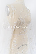 Perlen-Spitzenstoff/ Couture-Spitzenstoff/ Braut-Spitzenstoff/ Perlen-Spitzenstoff// L24-809