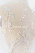 Perlen-Spitzenstoff/ Couture-Spitzenstoff/ Braut-Spitzenstoff/ Perlen-Spitzenstoff// L24-809