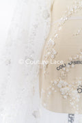Perlen-Spitzenstoff/ Couture-Spitzenstoff/ Braut-Spitzenstoff/ Perlen-Spitzenstoff// L24-809