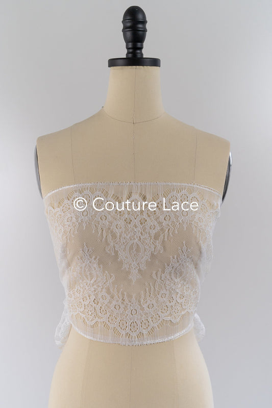 3 Meter Französische Blumen Spitze Borte/ Französische Chantilly Brautspitze Borte // T26-244