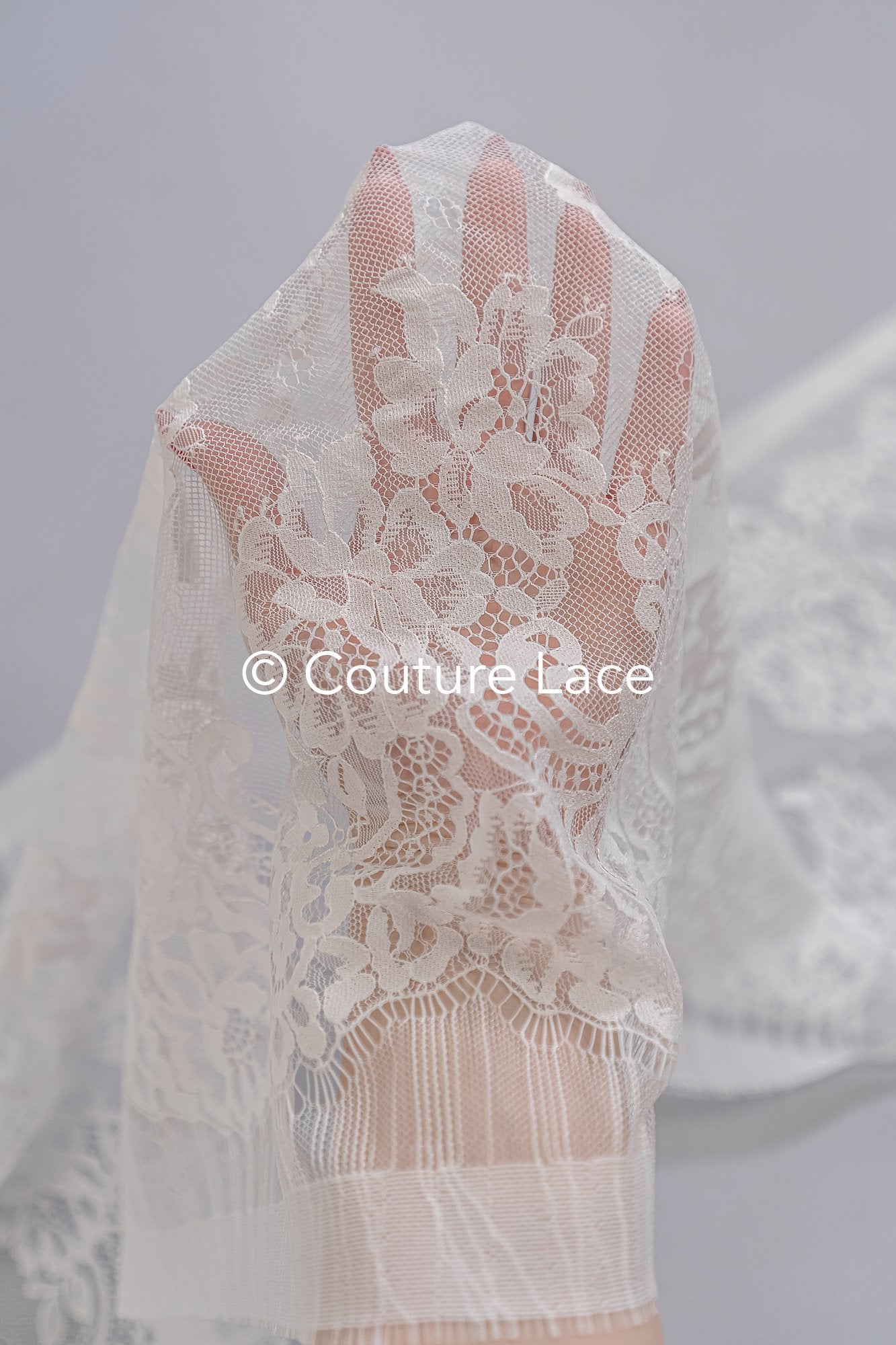 3 Meter Französische Blumen Spitze Borte/ Französische Chantilly Brautspitze Borte // T26-245