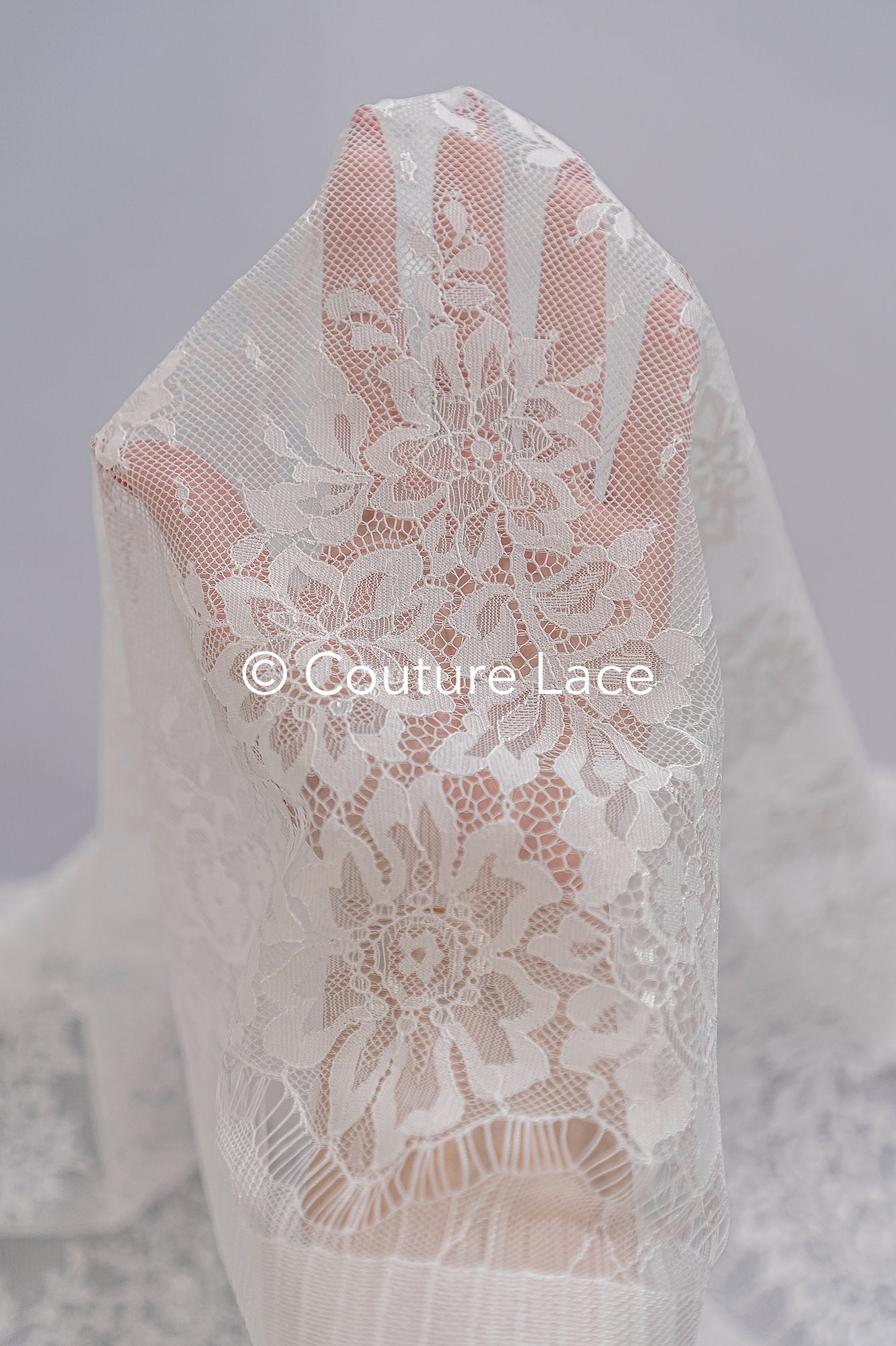 3 Meter Französische Blumen Spitze Borte/ Französische Chantilly Brautspitze Borte // T26-247