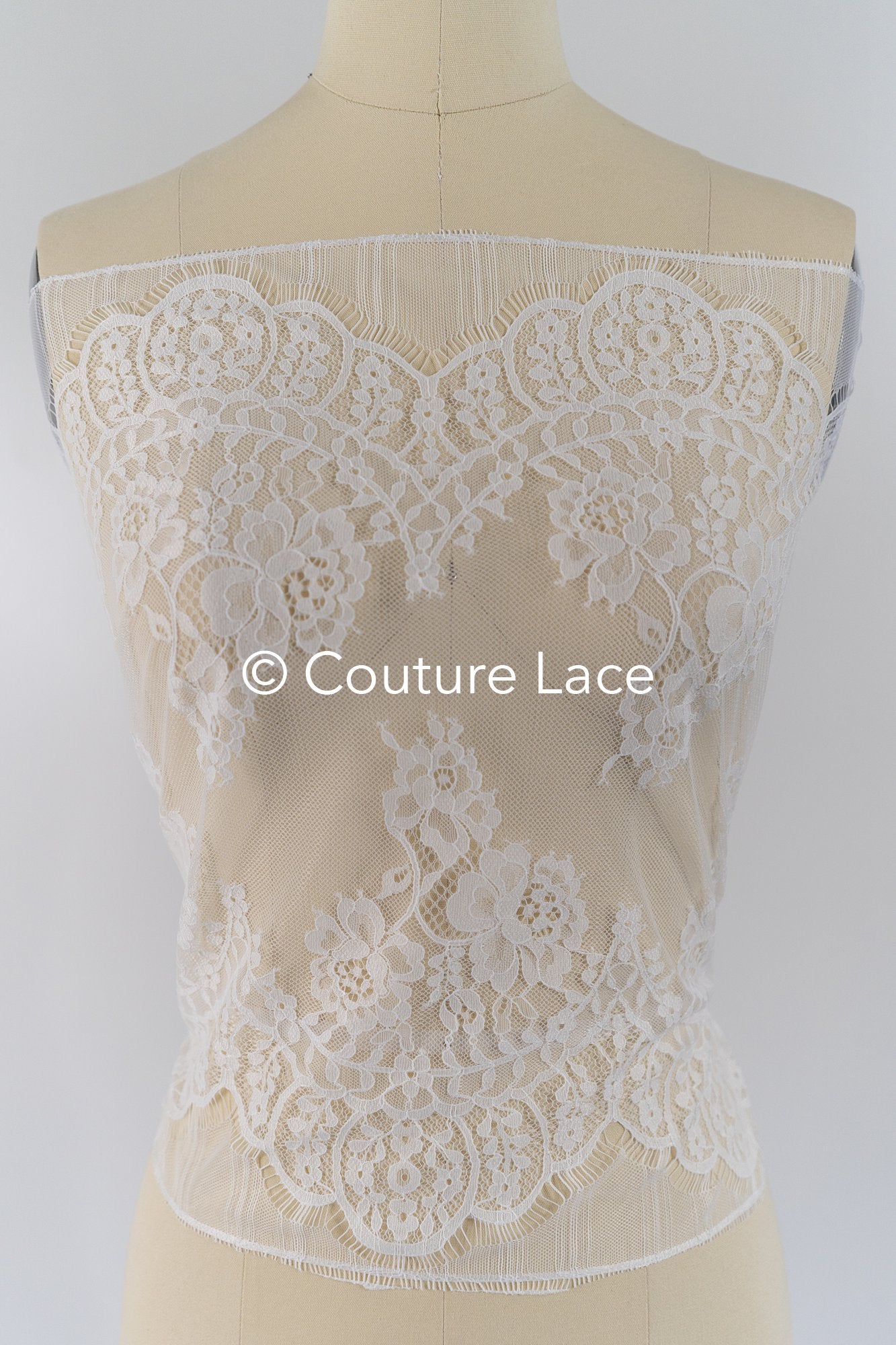 3 Meter Französische Blumen Spitze Borte/ Französische Chantilly Brautspitze Borte // T26-250