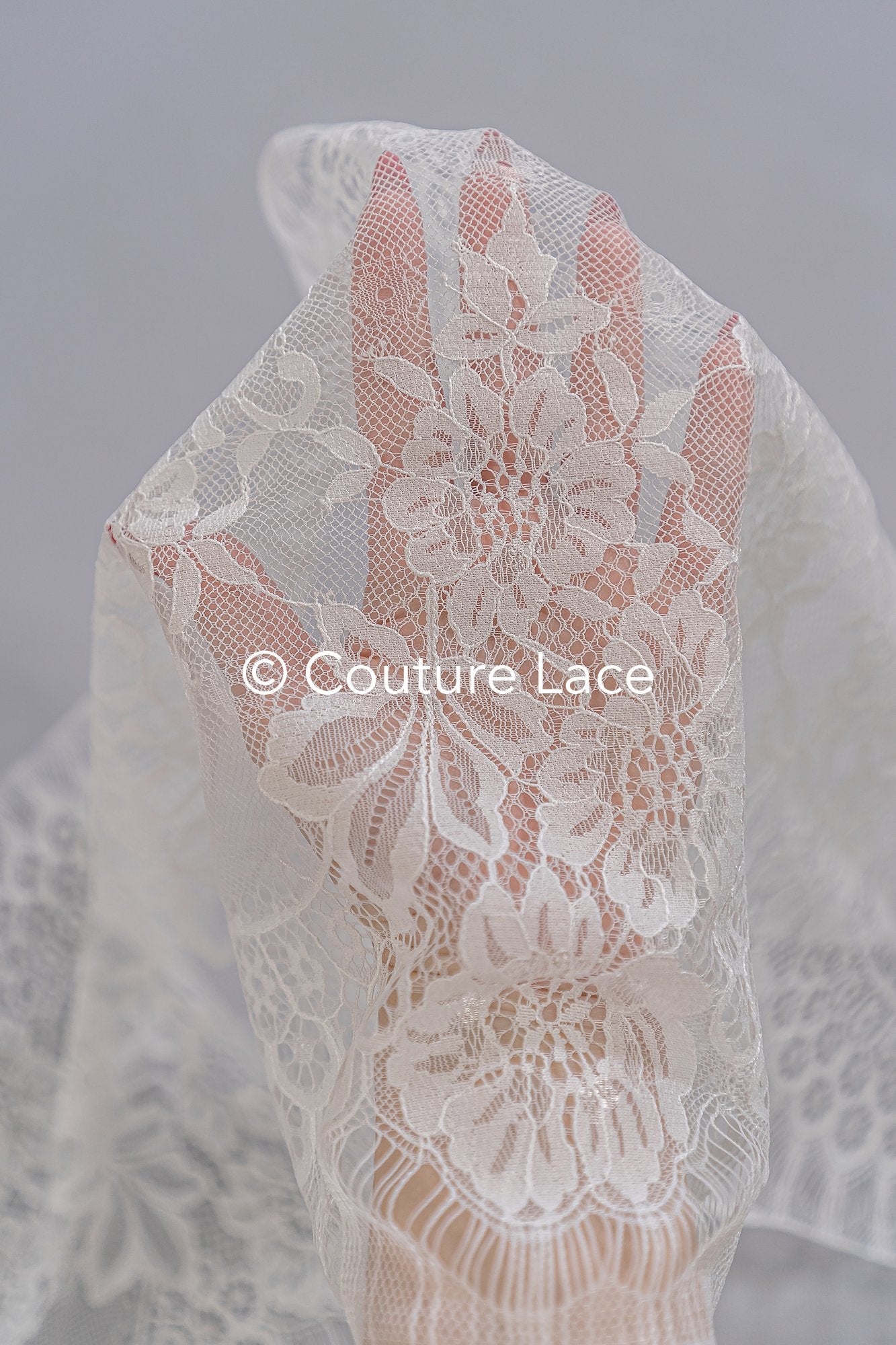 3 Meter Französische Blumen Spitze Borte/ Französische Chantilly Brautspitze Borte // T26-252