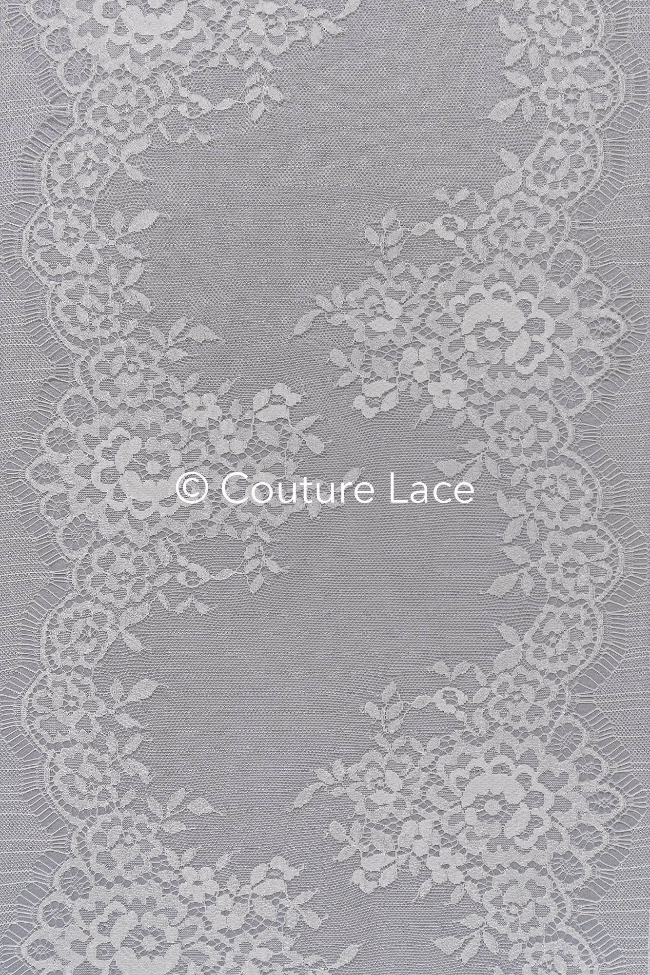 3 mètres de galon de dentelle florale française / Galon de dentelle Chantilly française pour mariée // T26-254