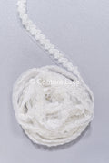 Heavy embroidered bridal lace trim / beaded lace edge for straps or bridal belt // T25-258