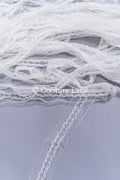 Heavy embroidered bridal lace trim / beaded lace edge for straps or bridal belt // T25-260