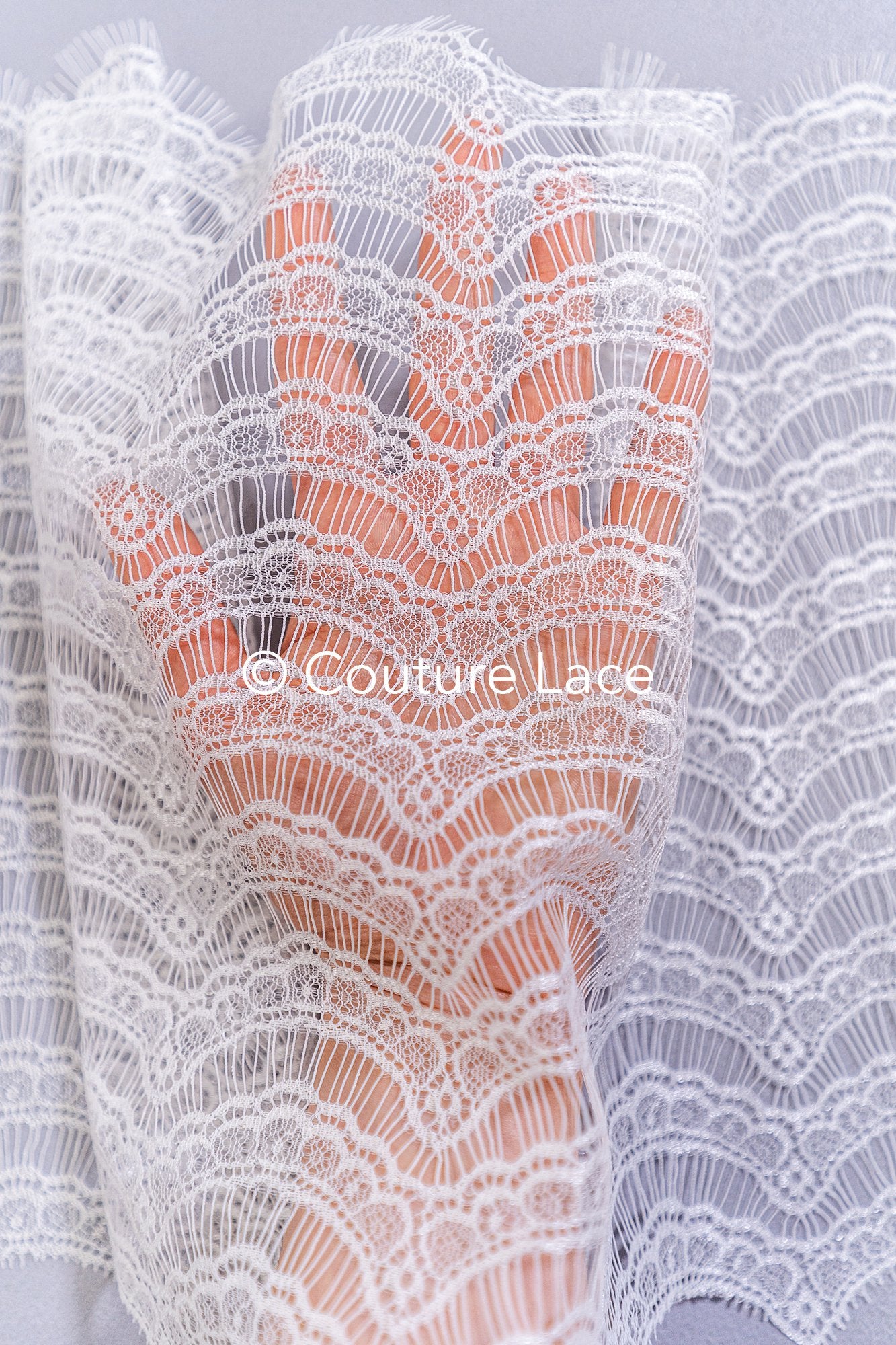 3 Meter Französische Blumen Spitze Borte/ Französische Chantilly Brautspitze Borte // T26-262