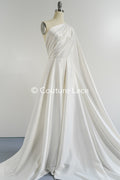 Ivory Satin Fabric – Firm, Flowing Satin for Wedding Dresses // R-075