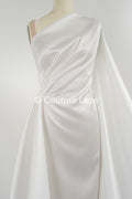 Noble bridal satin fabric – silky smooth shine with scratch pattern for wedding dresses &amp; decoration// R-074