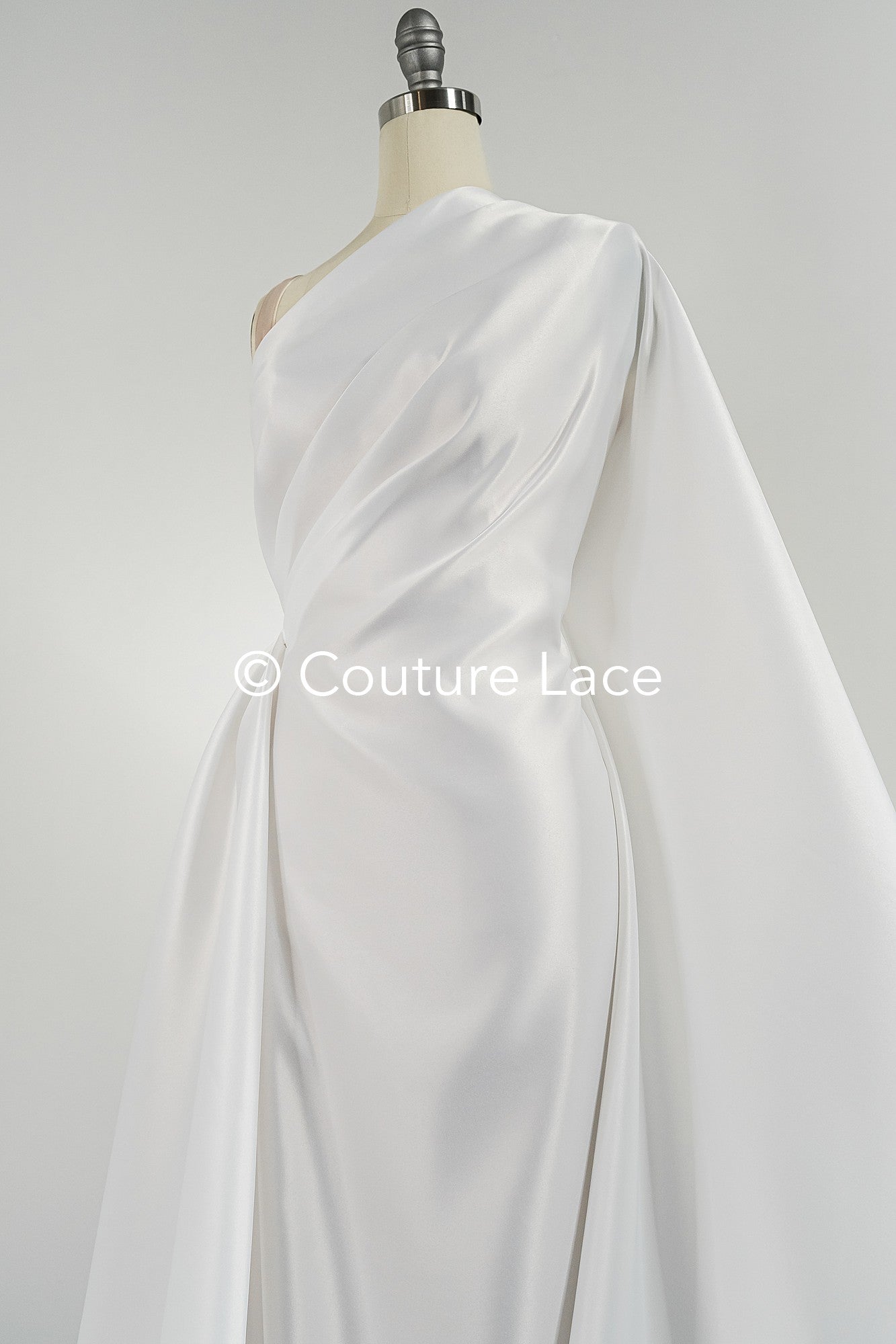 Noble bridal satin fabric – silky smooth shine for princess wedding dresses &amp; decoration // R-073