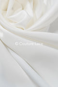 Ivory Satin Fabric – Firm, Flowing Satin for Wedding Dresses // R-075
