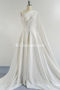 Ivory Satin Fabric – Firm, Flowing Satin for Wedding Dresses // R-075