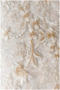 Off-White + SILBER + CHAMPAGNER Blumen Spitze/ Florale Brautspitze/ Brautkleid Spitze// L17-028