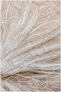 Soft geometric sequin lace/ wedding lace off-white/ bridal lace/ sequin lace fabric/ floral lace fabric/ bridal lace// L17-048